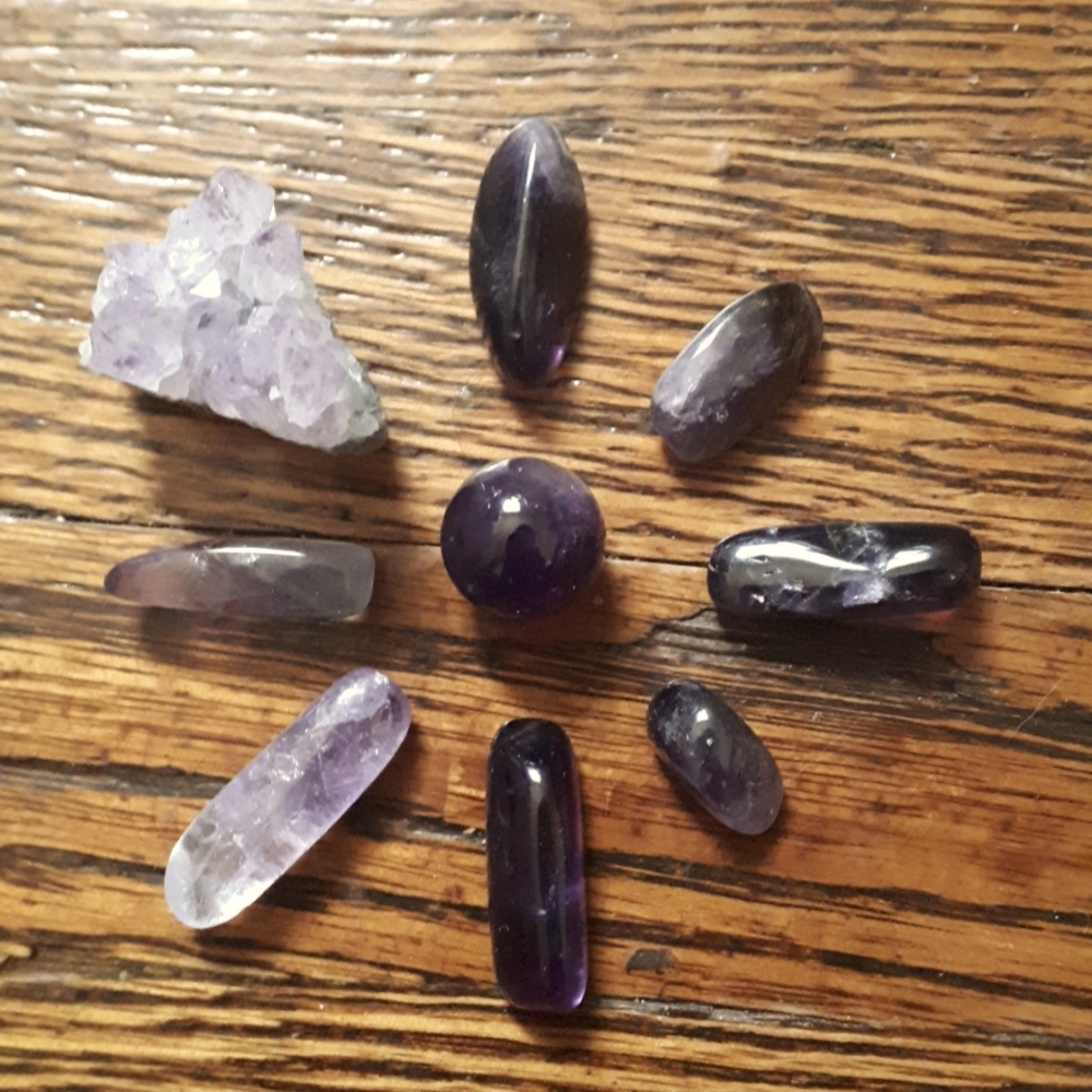 Amethyst crystal bundle